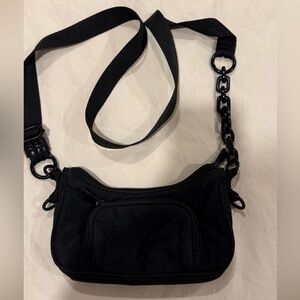 Zara Black Crossbody Bag with Chain Detail